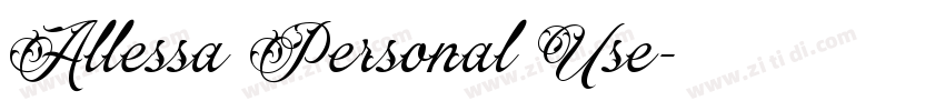 Allessa Personal Use字体转换